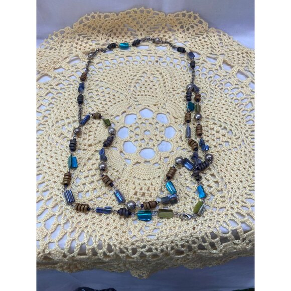 Bohemian Style Beaded Multi-Colored Necklace - Picture 1 of 3